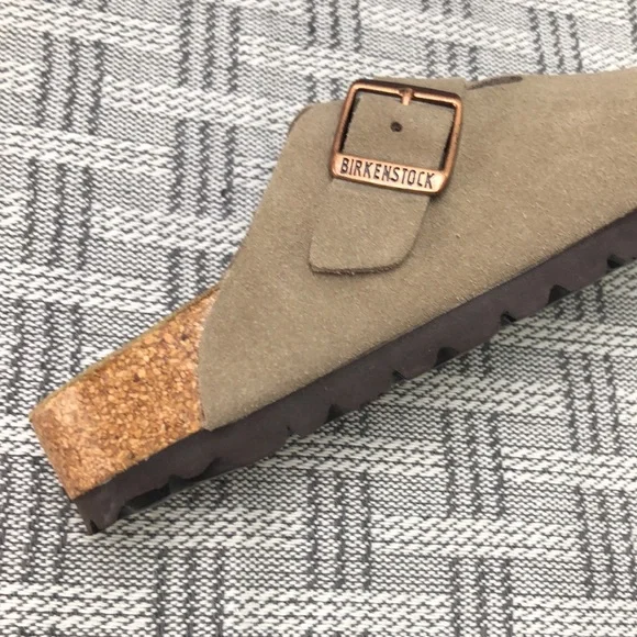 BEST NWT | Women's Taupe Suede Birkenstock Boston Shoes - Narrow Fit - Picture 5 of 5